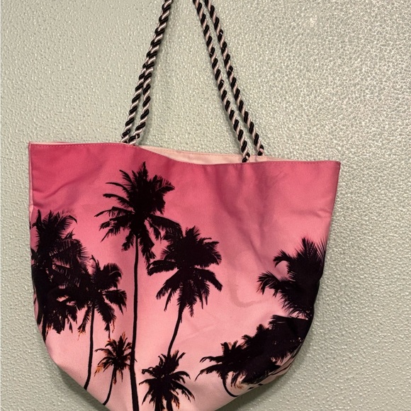 Avon Tropical Pink and Black Tote - Picture 1 of 3